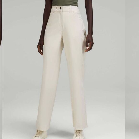 Lululemon City Sleek 5 Pocket Wide-Leg High-Rise Pant *Light Utilitech in Natura - Picture 7 of 8